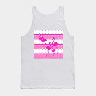 Think Pink Flamingos - Pink Flamingo Art Tank Top